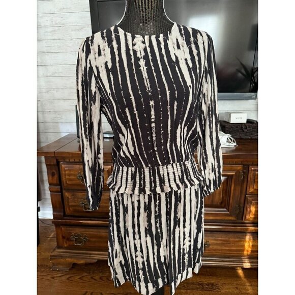 Rails Inez in Black Nile Dress Elastic Waistline Flowy Skirt Style Womens Size S - Picture 2 of 8